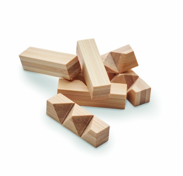 Logo trade promotional gifts image of: Bamboo brain teaser star shape