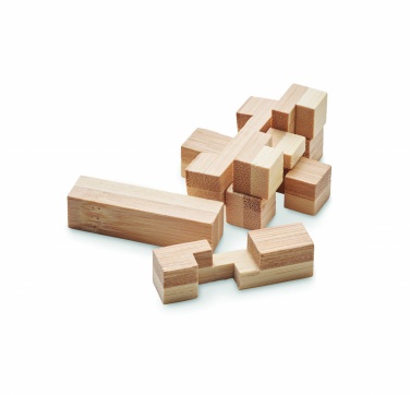 Logo trade promotional product photo of: Bamboo brain teaser puzzle