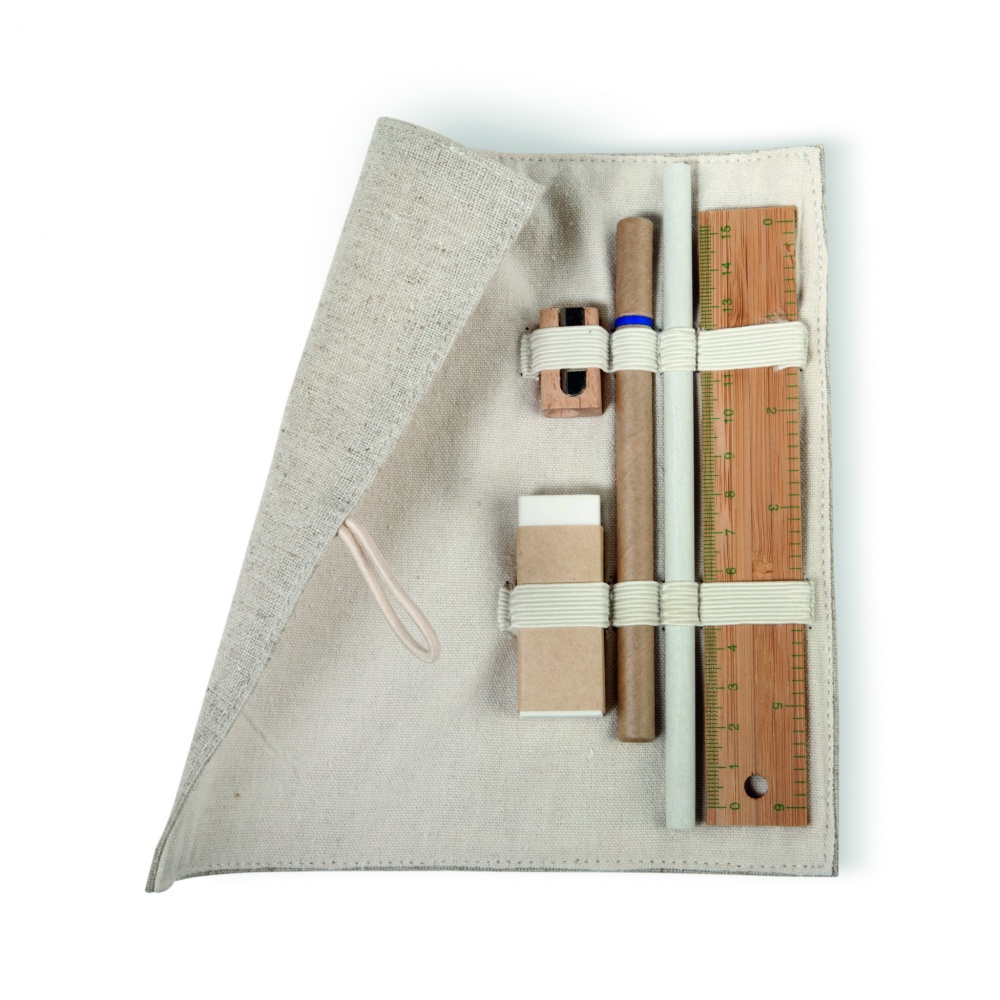 Logotrade promotional gift picture of: Stationary set in cotton pouch
