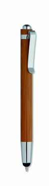 Logo trade corporate gift photo of: Bamboo pen and pencil set
