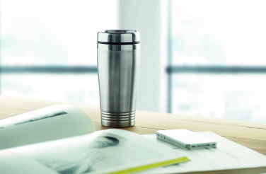 Logo trade promotional merchandise image of: Double wall travel cup 400ml