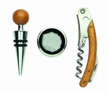 Logotrade promotional item picture of: Wine set in bamboo box