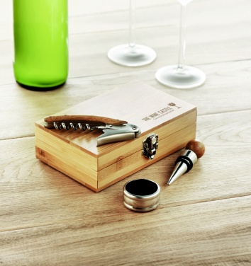 Logotrade promotional merchandise photo of: Wine set in bamboo box