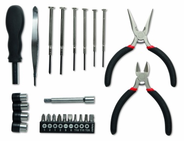 Logo trade promotional merchandise image of: 26 pcs tool in aluminium case