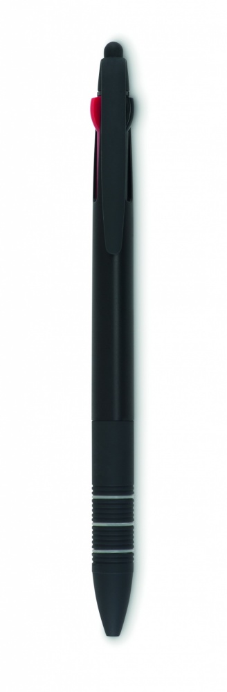 Logo trade corporate gift photo of: 3 colour ink pen with stylus