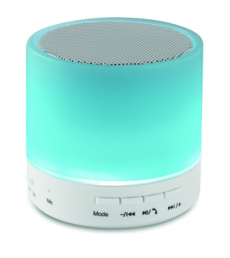 Logo trade promotional gift photo of: Round wireless speaker LED