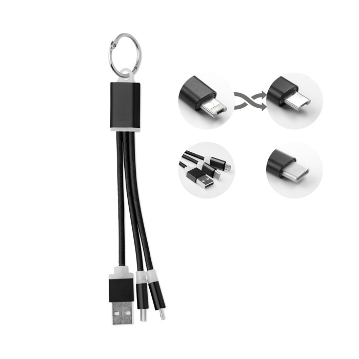 Logotrade promotional products photo of: key ring with USB type C cable Salaspils