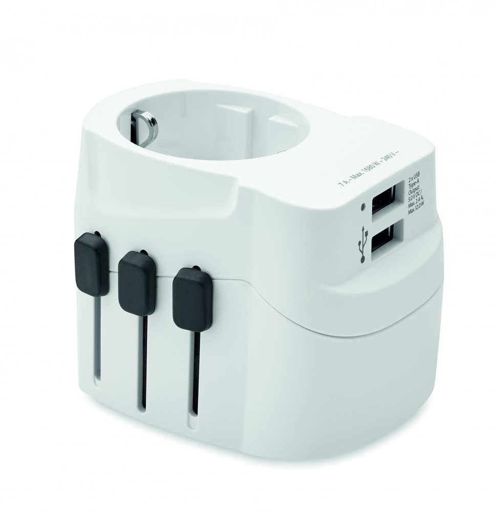 Logo trade promotional merchandise image of: PRO Light 2x USB. 3-pole