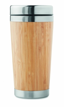 Logotrade advertising products photo of: Double wall bamboo flask 430ml