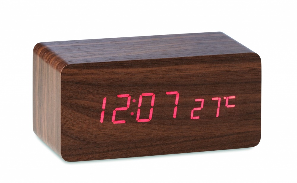 Logo trade corporate gift photo of: LED clock/5W wireless charger