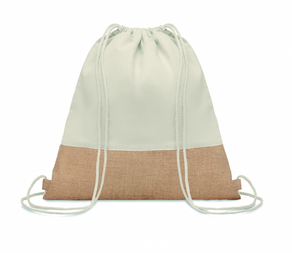 Logotrade promotional products photo of: Drawstring bag w/ jute details