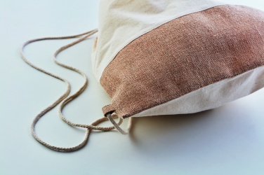 Logo trade promotional gifts picture of: Drawstring bag w/ jute details