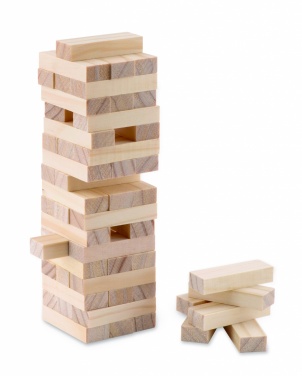 Logo trade business gifts image of: Tower game in cotton pouch