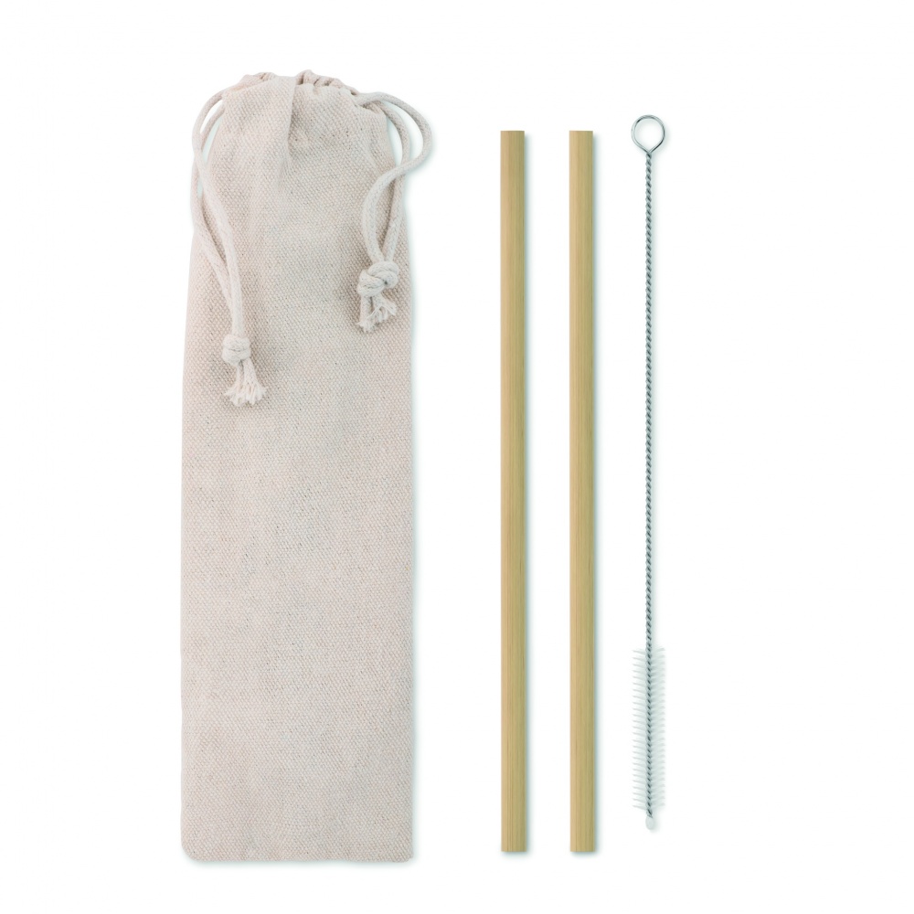 Logotrade promotional merchandise photo of: Bamboo Straw w/brush in pouch