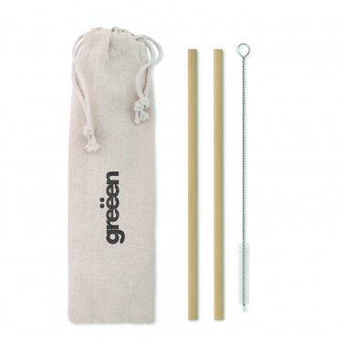 Logotrade promotional items photo of: Bamboo Straw w/brush in pouch