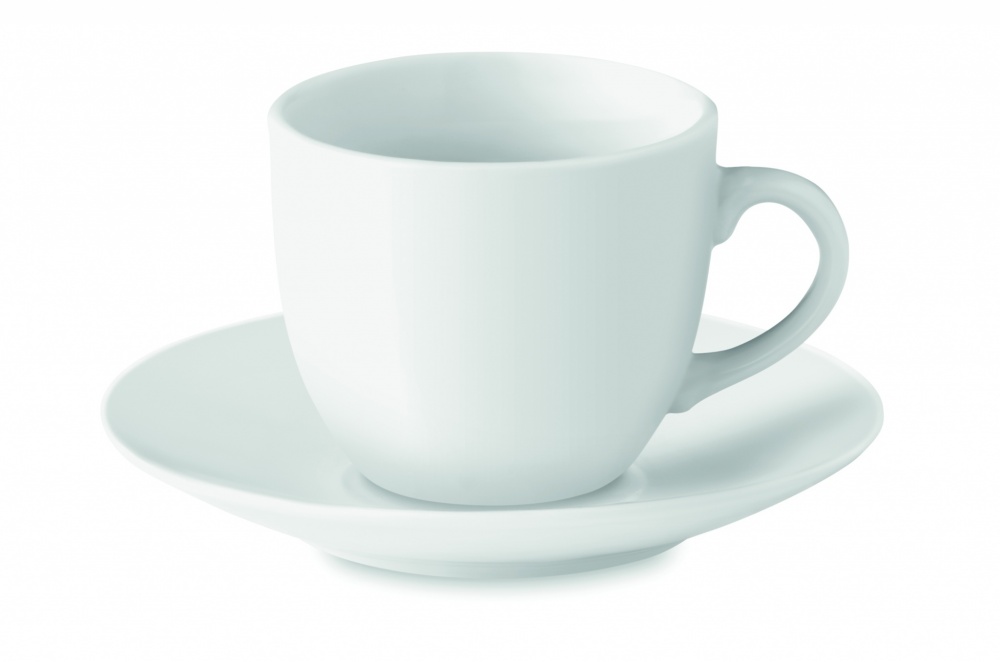 Logo trade promotional gift photo of: Espresso cup and saucer 80 ml
