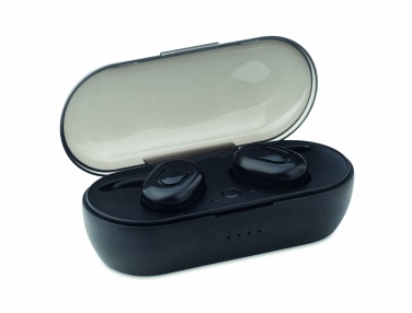 Logo trade promotional items image of: TWS earbuds with charging box
