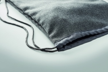 Logo trade advertising product photo of: 1200D heathered drawstring bag