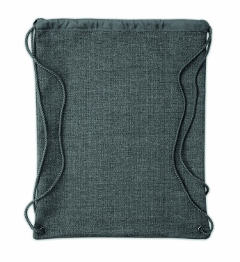 Logo trade business gifts image of: 1200D heathered drawstring bag
