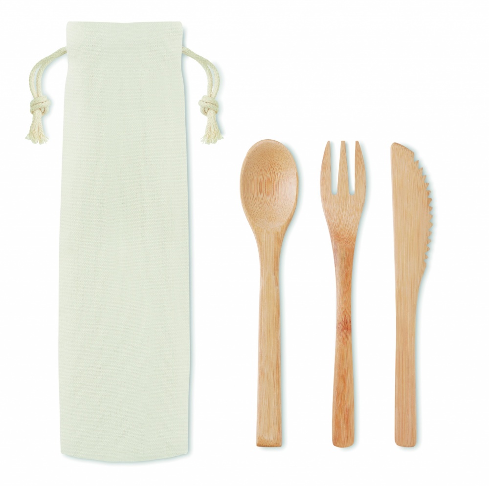 Logotrade promotional products photo of: Bamboo cutlery set