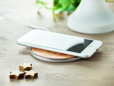 Logotrade advertising product picture of: Bamboo wireless charger 10W DESPAD