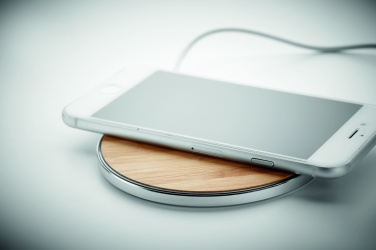 Logotrade promotional merchandise image of: Bamboo wireless charger 10W DESPAD