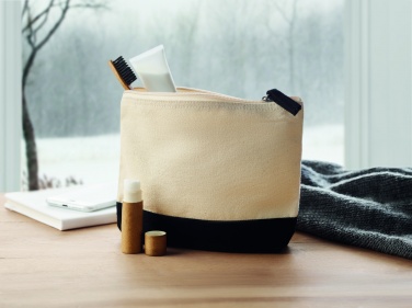 Logo trade promotional product photo of: Bicolour cotton cosmetic bag