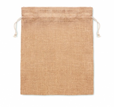 Logo trade advertising products image of: Small jute gift bag 14 x 22 cm