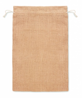 Logo trade promotional products image of: Large jute gift bag 30x47 cm