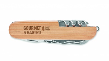 Logotrade promotional merchandise picture of: Multi tool pocket knife bamboo