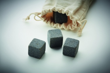 Logotrade promotional item image of: 4 stone ice cubes in  pouch