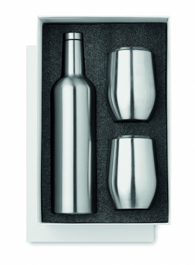 Logo trade promotional merchandise picture of: Double walled bottle & mug set