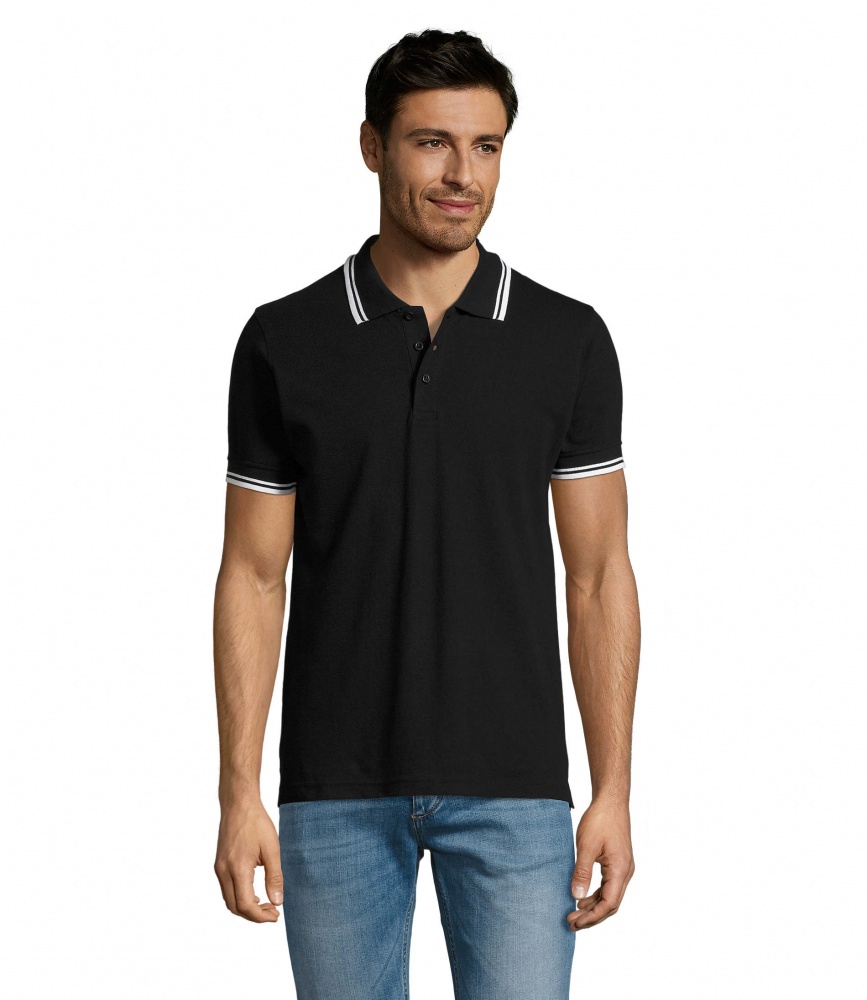 Logo trade promotional giveaways image of: PASADENA men polo 200g