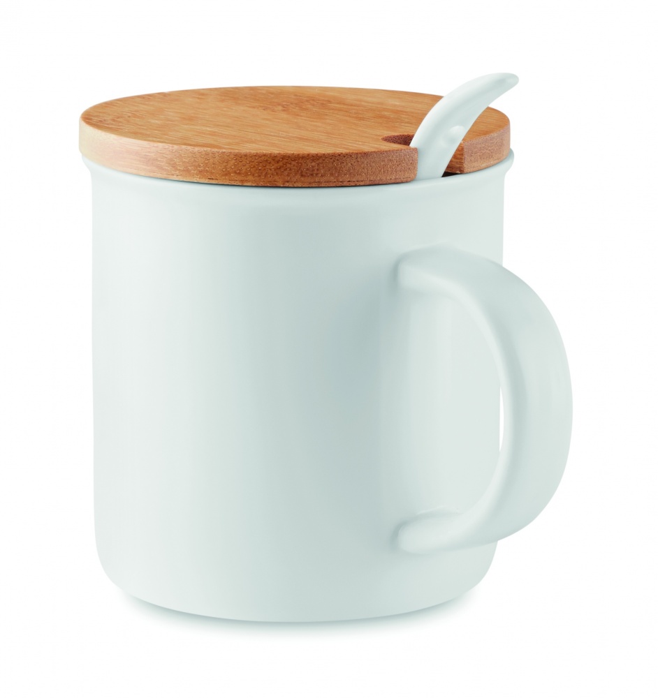Logotrade promotional merchandise image of: Porcelain mug with spoon