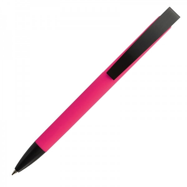 Logo trade promotional merchandise image of: Metal ballpen soft touch BRESCIA
