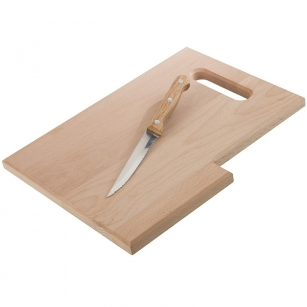 Logo trade promotional products image of: Wooden board with knife LIZZANO