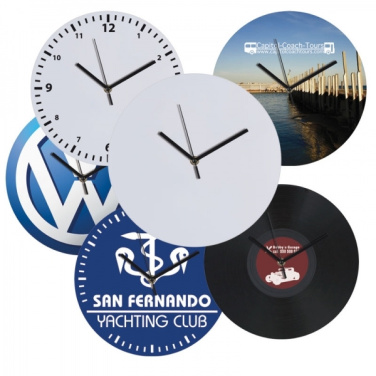 Logo trade promotional giveaways image of: Wall clock with allover clock face VENICE