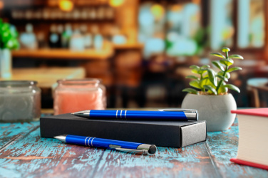 Logo trade advertising products picture of: Metal writing set CLAREMONT