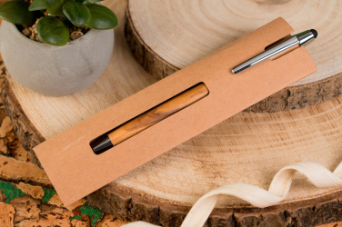 Logotrade promotional item picture of: Wooden ballpen with touch function ERFURT