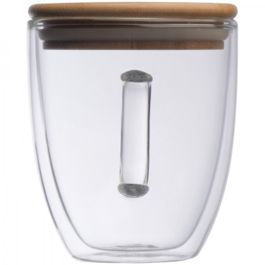 Logo trade promotional merchandise photo of: Double-walled glass cup GERTHE 350 ml