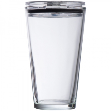 Logotrade promotional gifts photo of: Glass mug with lid WATTENSCHEID 400 ml