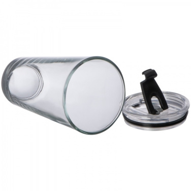 Logotrade corporate gift image of: Glass mug with lid WATTENSCHEID 400 ml