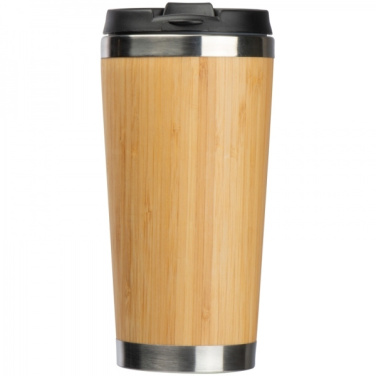 Logo trade promotional merchandise image of: Stainless steel mug BAMBOOGARDEN 400 ml