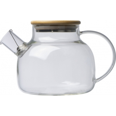 Logotrade promotional items photo of: Glass jug with bamboo lid FRANKFURT 1000ml