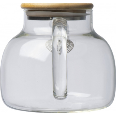 Logotrade promotional merchandise photo of: Glass jug with bamboo lid FRANKFURT 1000ml