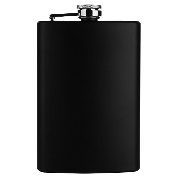 Logo trade promotional gifts picture of: Hip flask OLYMPOS Schwarzwolf