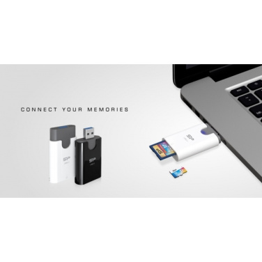 Logotrade promotional item image of: MicroSD and SD card reader Silicon Power Combo 3.1