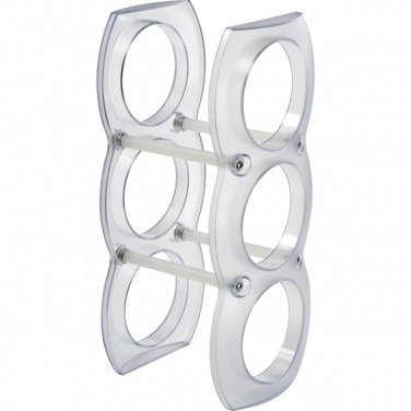Logo trade promotional merchandise image of: Plastic wine rack MONTEGO BAY