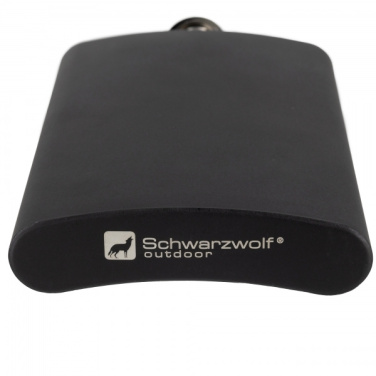 Logotrade promotional gift picture of: Hip flask MADONIE Schwarzwolf