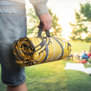 Logotrade promotional gift image of: Foldable picnic blanket ALVERNIA Schwarzwolf